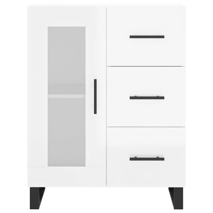 Příborník Bílý S Vysokým Leskem 69,5X34X90 Cm Kompozitní Dřevo