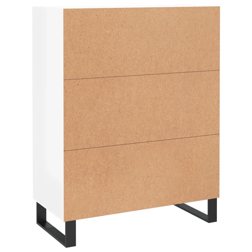 Příborník Bílý S Vysokým Leskem 69,5X34X90 Cm Kompozitní Dřevo