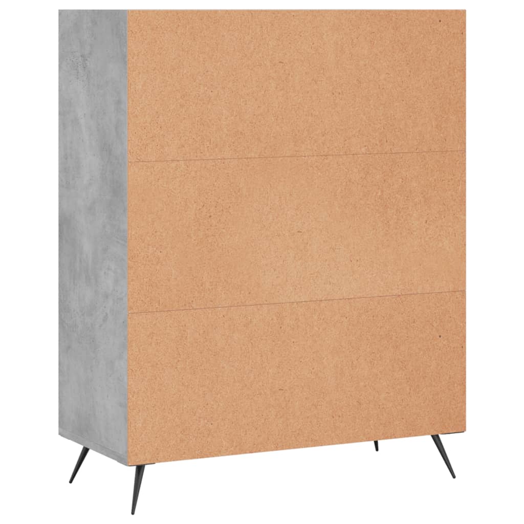 Knihovna Betonově Šedá 69,5 X 32,5 X 90 Cm Kompozitní Dřevo
