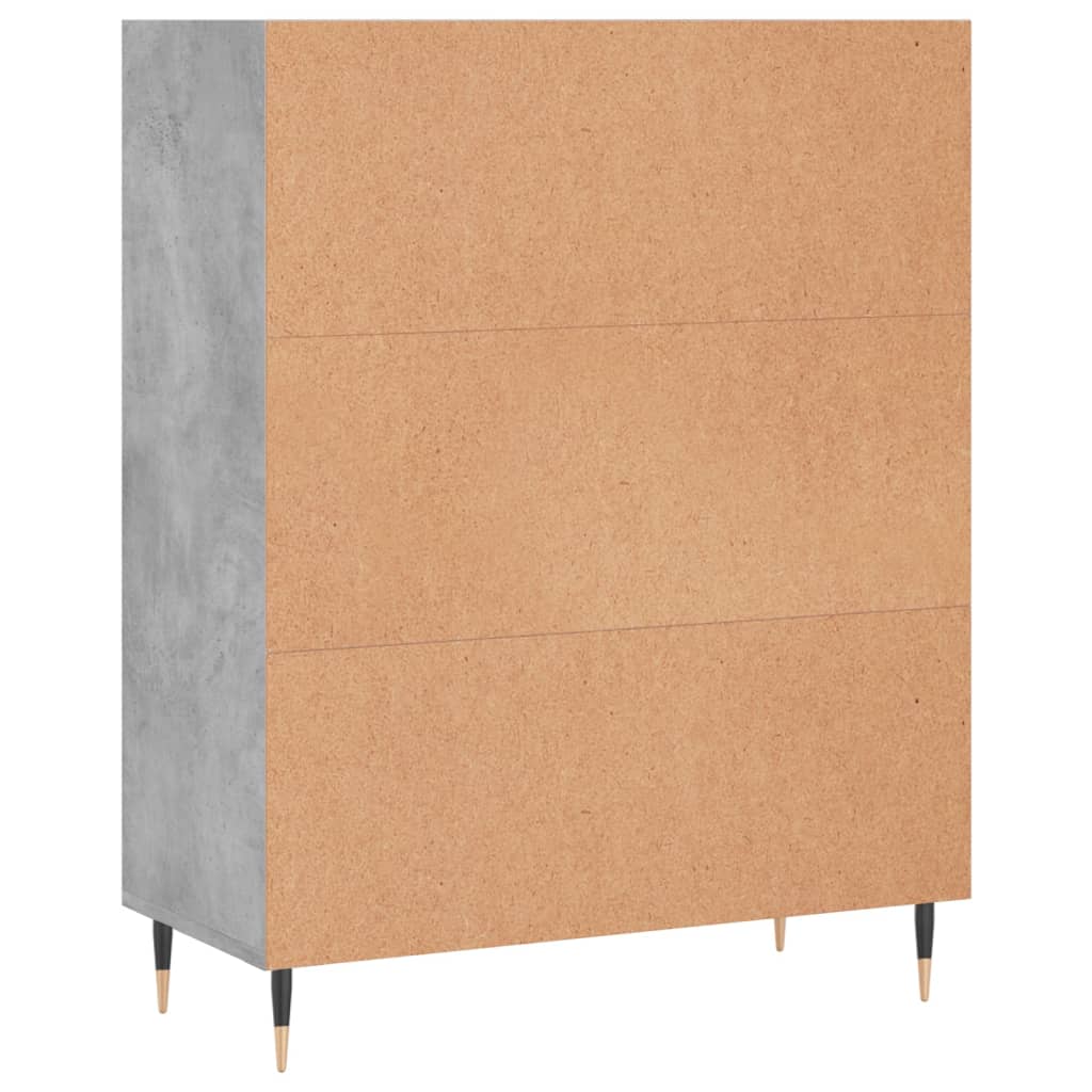 Knihovna Betonově Šedá 69,5 X 32,5 X 90 Cm Kompozitní Dřevo