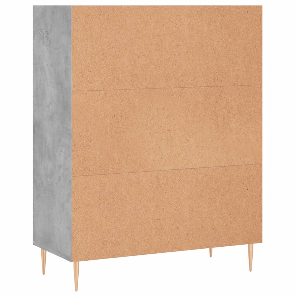 Knihovna Betonově Šedá 69,5 X 32,5 X 90 Cm Kompozitní Dřevo