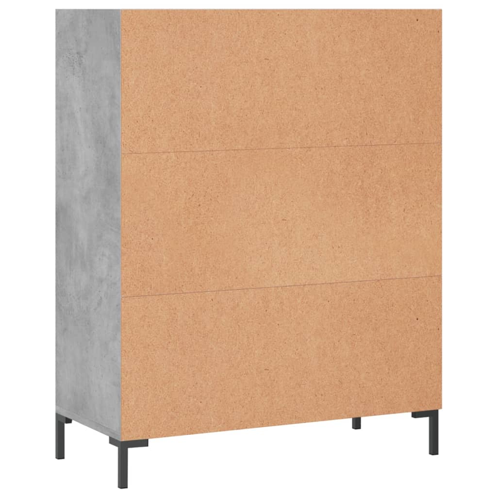 Knihovna Betonově Šedá 69,5 X 32,5 X 90 Cm Kompozitní Dřevo