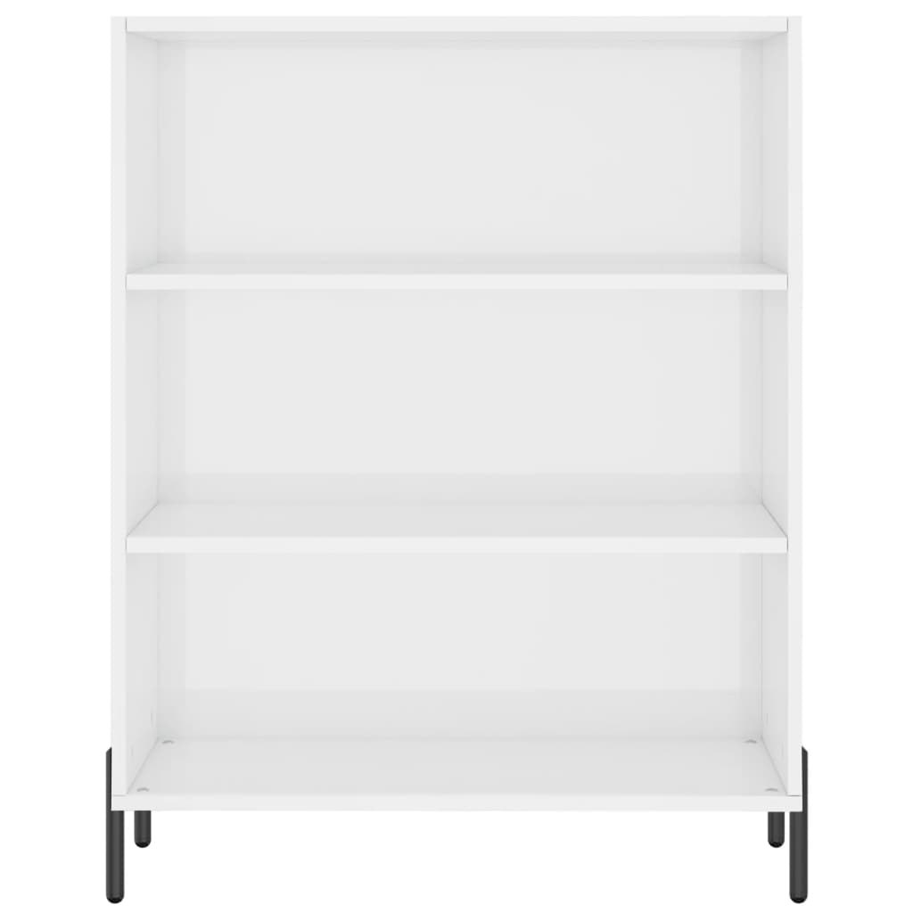 Policová Skříňka Lesklá Bílá 69,5X32,5X90 Cm Kompozitní Dřevo