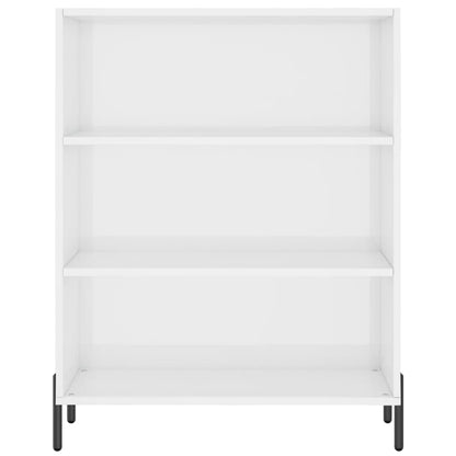 Policová Skříňka Lesklá Bílá 69,5X32,5X90 Cm Kompozitní Dřevo