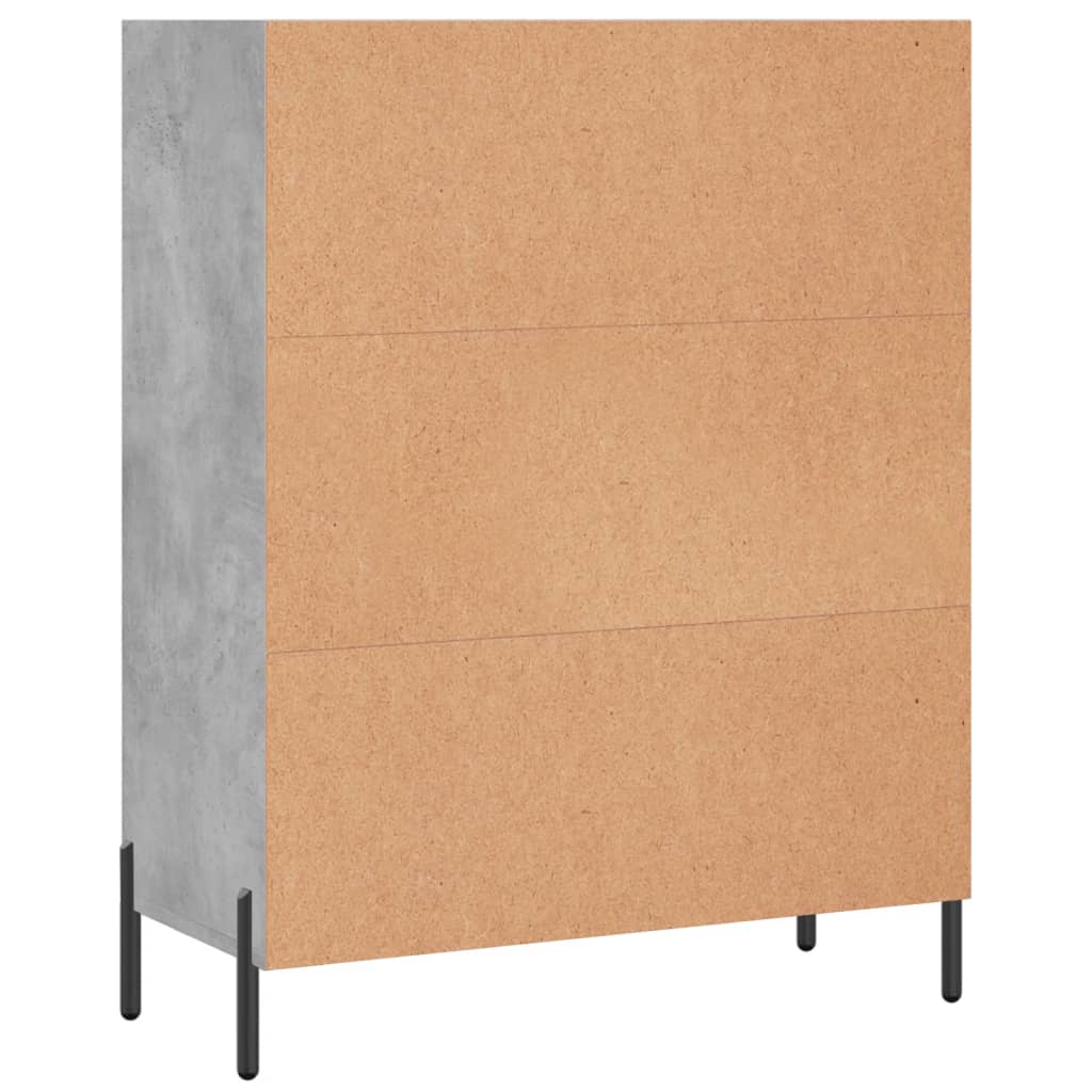 Policová Skříňka Betonově Šedá 69,5X32,5X90 Cm Kompozitní Dřevo