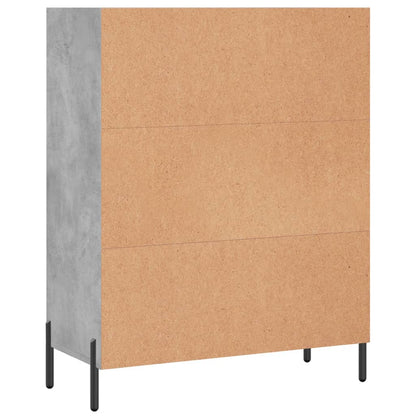 Policová Skříňka Betonově Šedá 69,5X32,5X90 Cm Kompozitní Dřevo