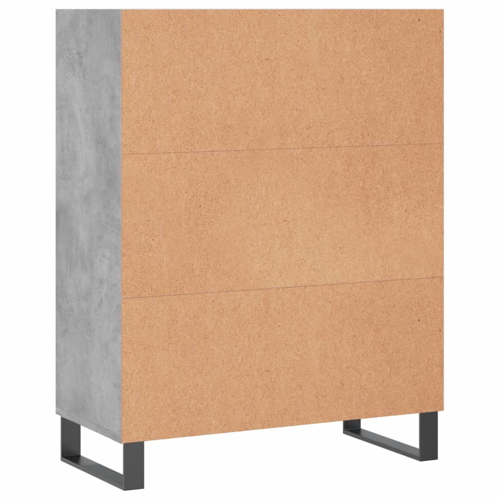 Policová Skříňka Betonově Šedá 69,5X32,5X90 Cm Kompozitní Dřevo
