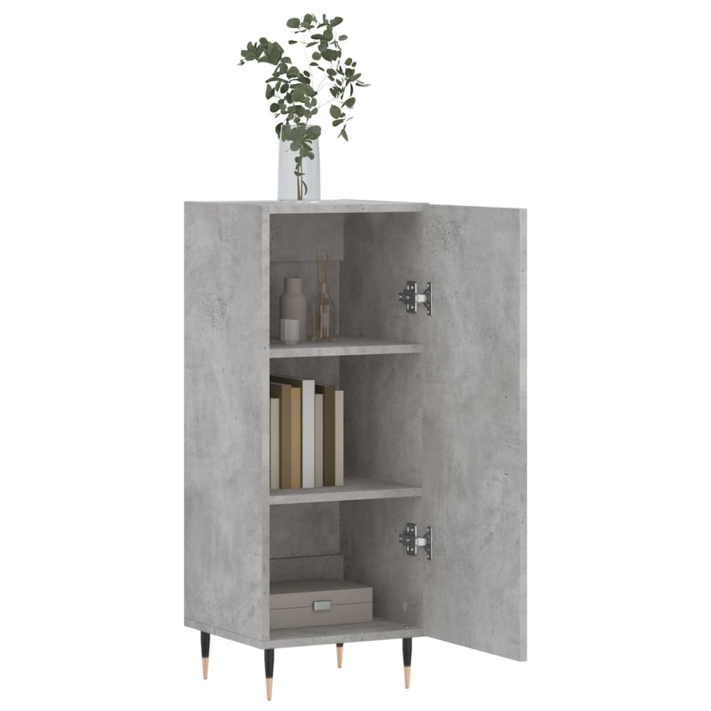 Příborník Betonově Šedý 34,5 X 34 X 90 Cm Kompozitní Dřevo