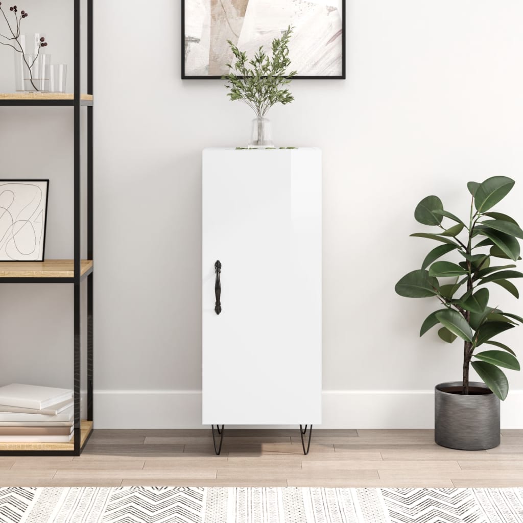 Příborník Betonově Šedý 34,5 X 34 X 90 Cm Kompozitní Dřevo