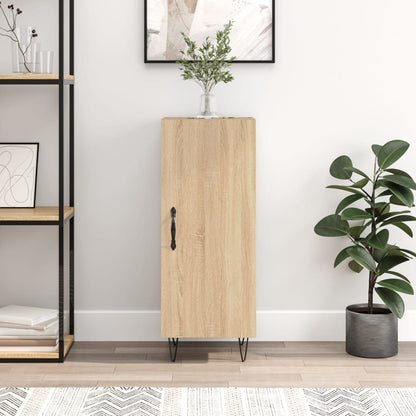 Příborník Betonově Šedý 34,5 X 34 X 90 Cm Kompozitní Dřevo