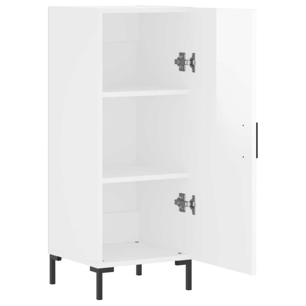 Příborník Bílý S Vysokým Leskem 34,5X34X90 Cm Kompozitní Dřevo