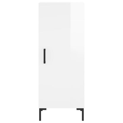 Příborník Bílý S Vysokým Leskem 34,5X34X90 Cm Kompozitní Dřevo