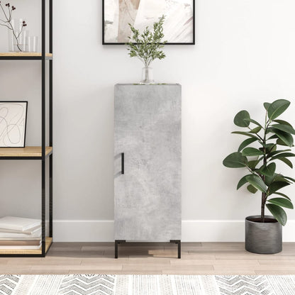 Příborník Betonově Šedý 34,5 X 34 X 90 Cm Kompozitní Dřevo