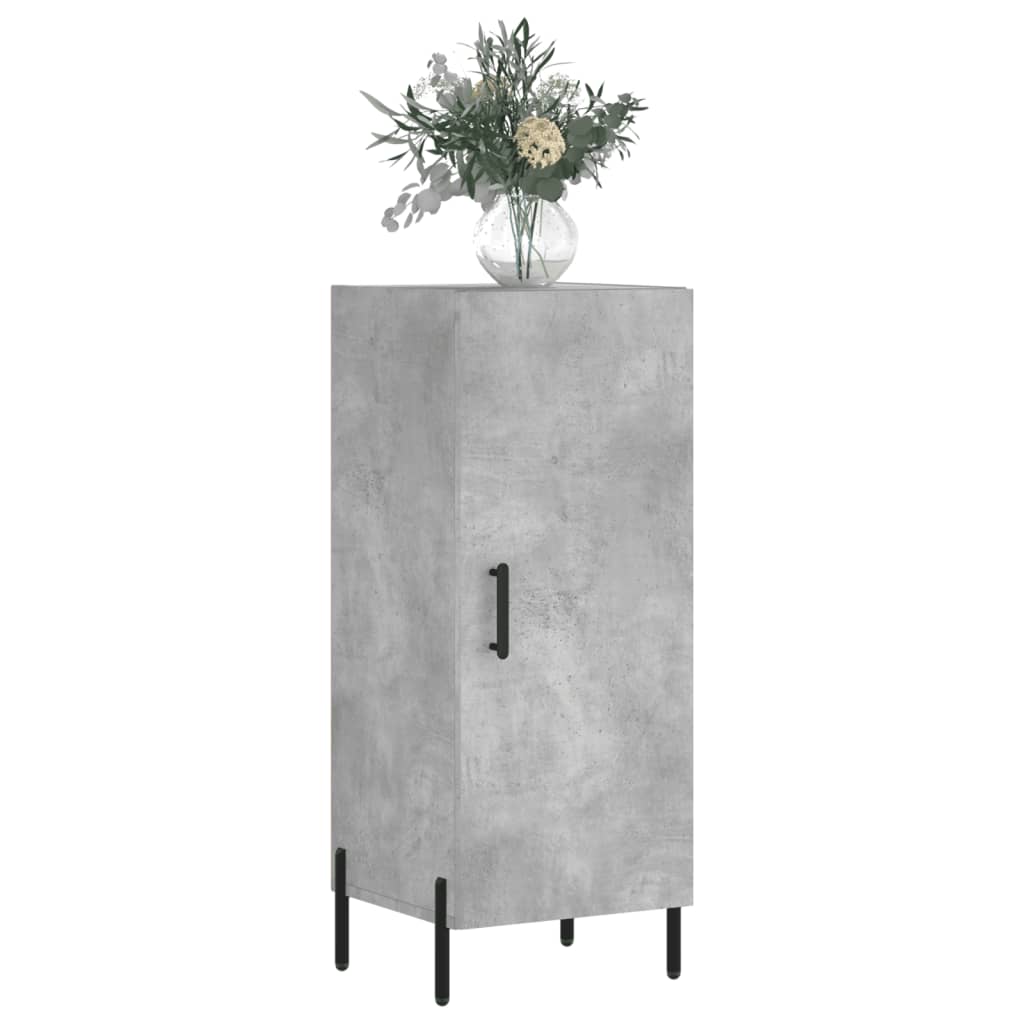 Příborník Betonově Šedý 34,5 X 34 X 90 Cm Kompozitní Dřevo
