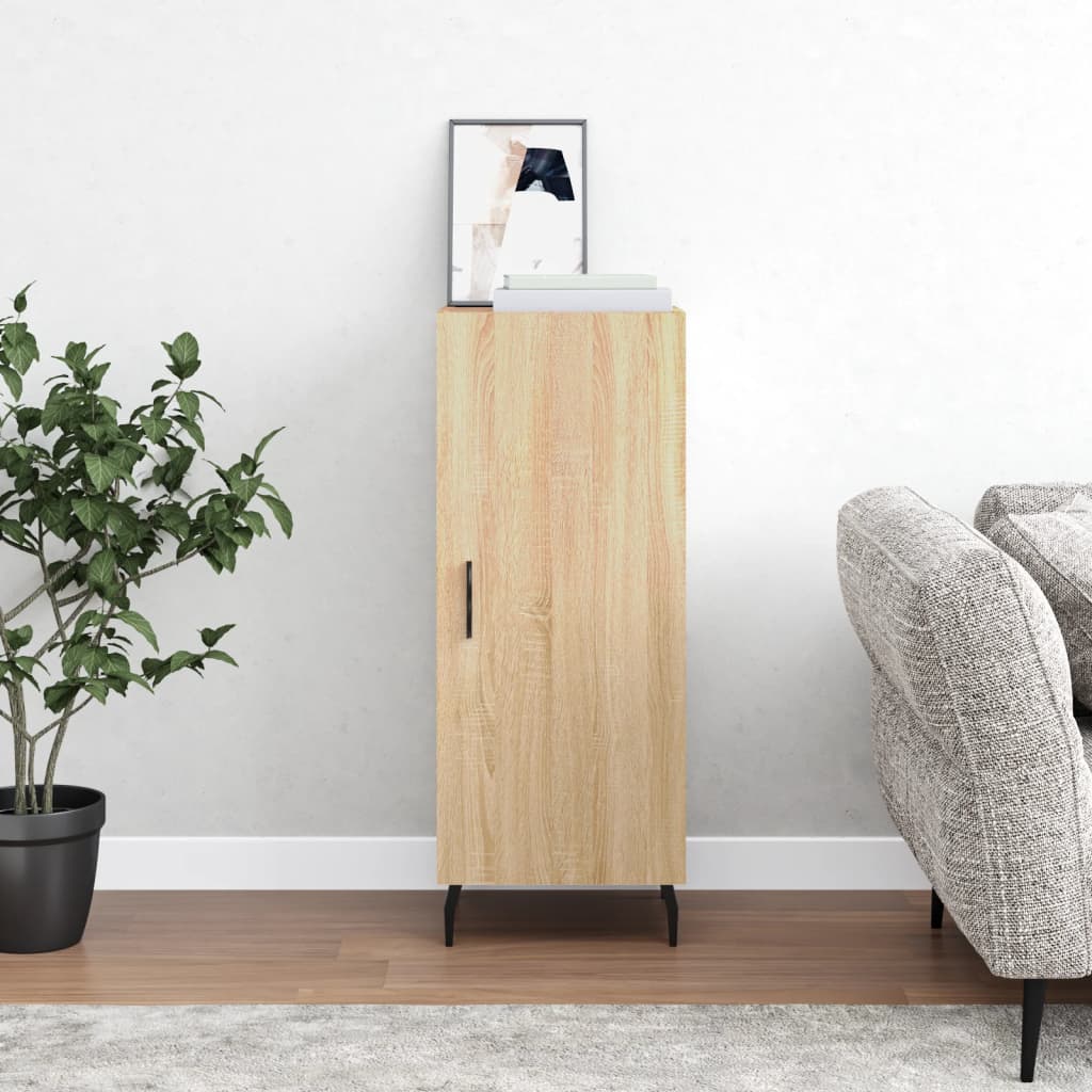 Příborník Šedý Sonoma 34,5 X 34 X 90 Cm Kompozitní Dřevo