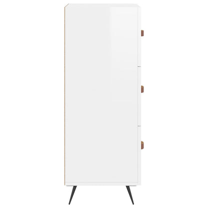 Příborník Bílý S Vysokým Leskem 34,5X34X90 Cm Kompozitní Dřevo