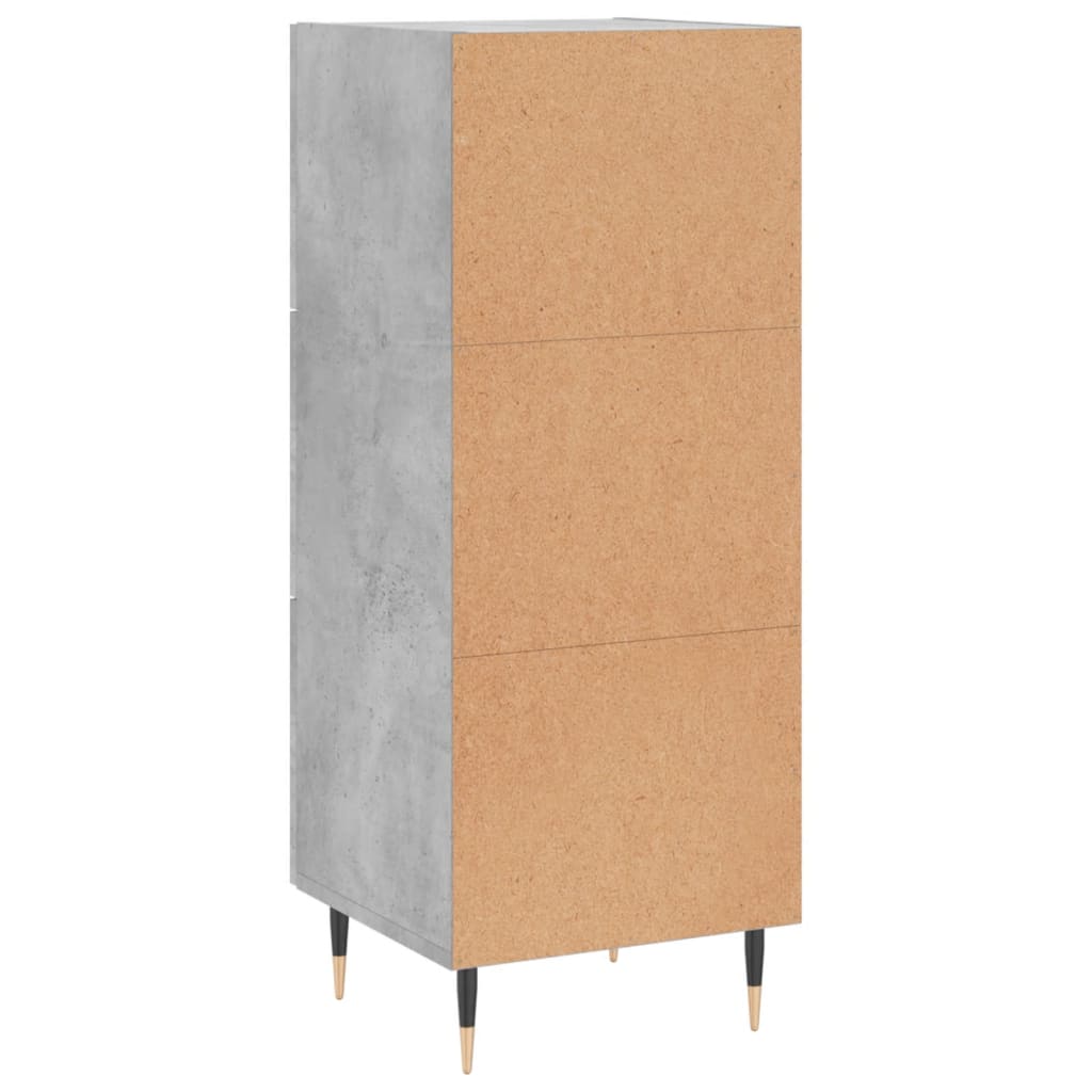 Příborník Betonově Šedý 34,5 X 34 X 90 Cm Kompozitní Dřevo