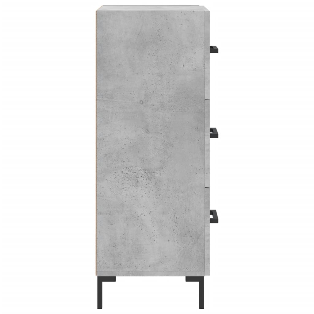 Příborník Betonově Šedý 34,5 X 34 X 90 Cm Kompozitní Dřevo