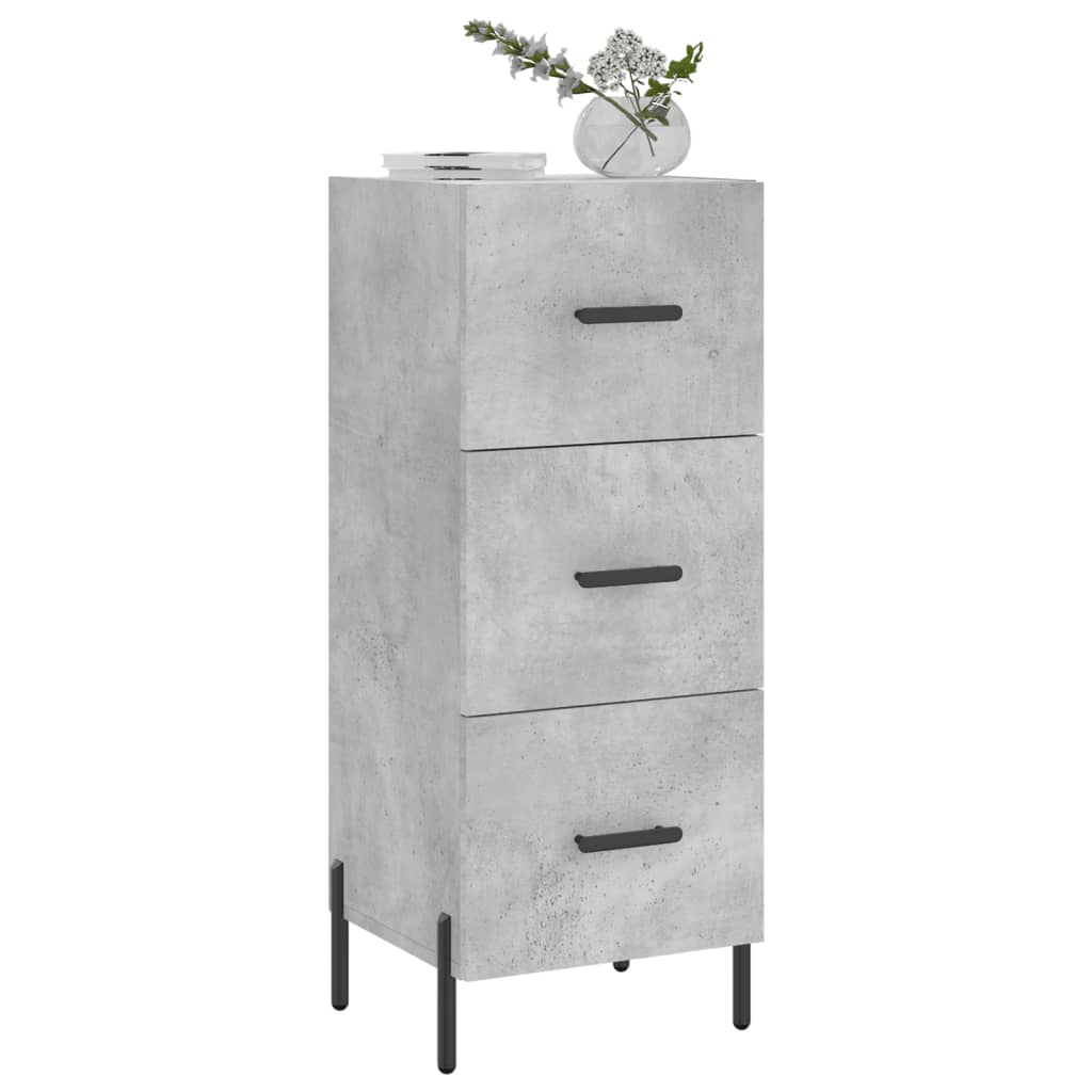 Příborník Betonově Šedý 34,5 X 34 X 90 Cm Kompozitní Dřevo