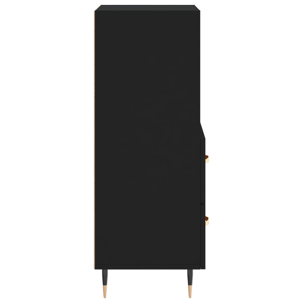 Příborník Černý 34,5 X 34 X 90 Cm Kompozitní Dřevo