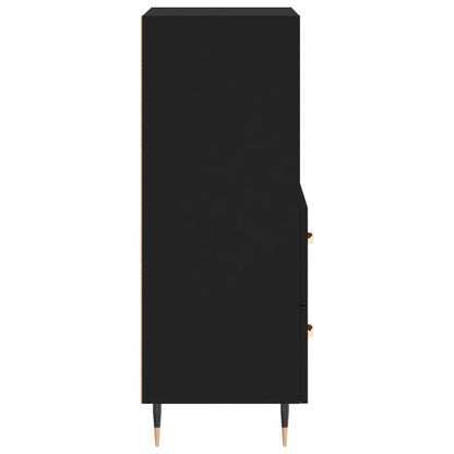 Příborník Černý 34,5 X 34 X 90 Cm Kompozitní Dřevo