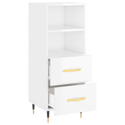 Příborník Bílý S Vysokým Leskem 34,5X34X90 Cm Kompozitní Dřevo