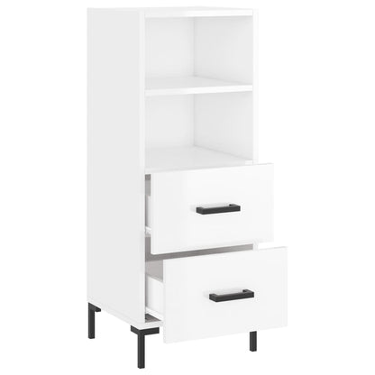 Příborník Bílý S Vysokým Leskem 34,5X34X90 Cm Kompozitní Dřevo