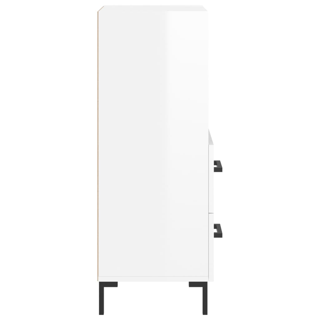 Příborník Bílý S Vysokým Leskem 34,5X34X90 Cm Kompozitní Dřevo