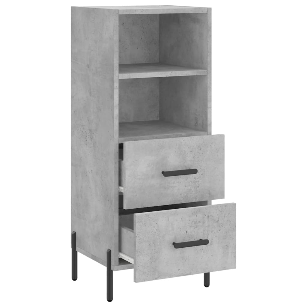 Příborník Betonově Šedý 34,5 X 34 X 90 Cm Kompozitní Dřevo