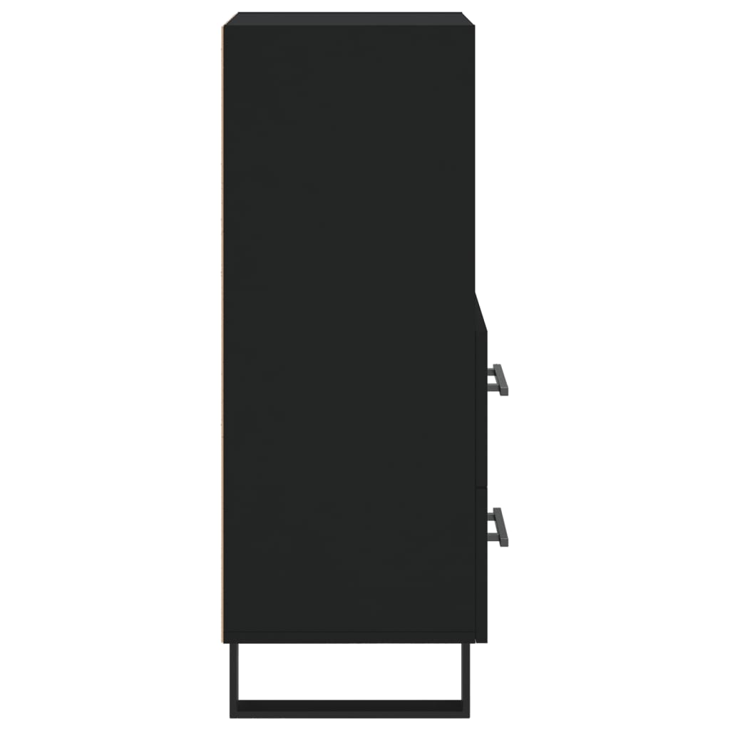 Příborník Černý 34,5 X 34 X 90 Cm Kompozitní Dřevo