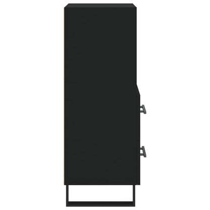 Příborník Černý 34,5 X 34 X 90 Cm Kompozitní Dřevo