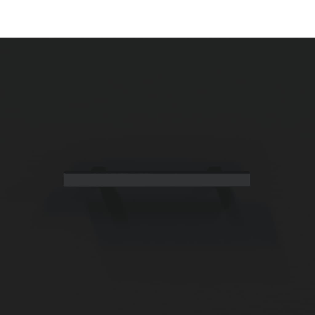 Příborník Černý 34,5 X 34 X 90 Cm Kompozitní Dřevo