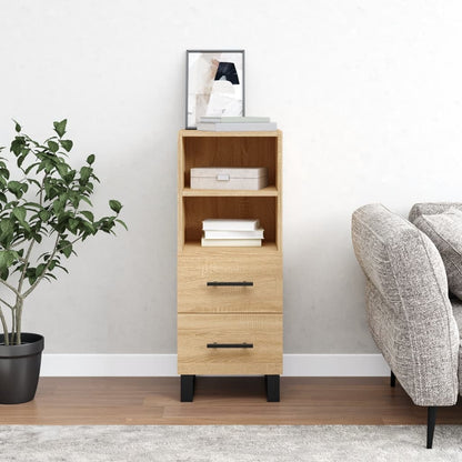 Příborník Černý 34,5 X 34 X 90 Cm Kompozitní Dřevo