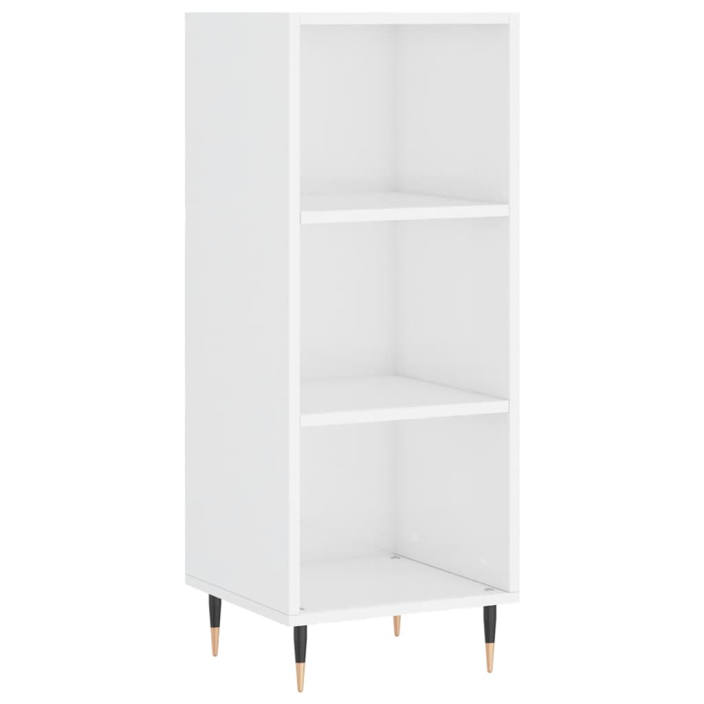 Příborník Bílý Vysoký Lesk 34,5 X 32,5 X 90 Cm Kompozitní Dřevo