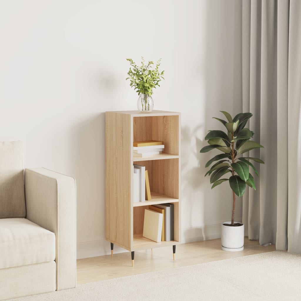 Příborník Šedý Sonoma 34,5 X 32,5 X 90 Cm Kompozitní Dřevo