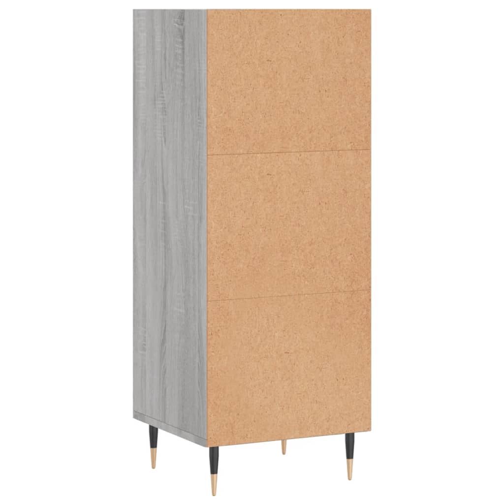 Příborník Šedý Sonoma 34,5 X 32,5 X 90 Cm Kompozitní Dřevo