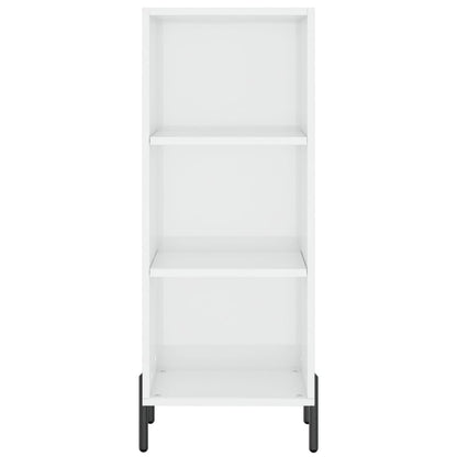 Příborník Bílý Vysoký Lesk 34,5 X 32,5 X 90 Cm Kompozitní Dřevo