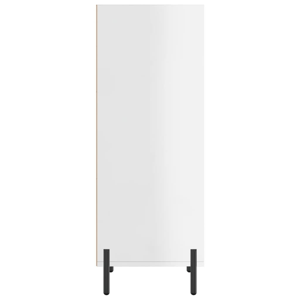 Příborník Bílý Vysoký Lesk 34,5 X 32,5 X 90 Cm Kompozitní Dřevo