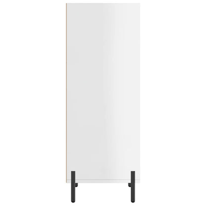 Příborník Bílý Vysoký Lesk 34,5 X 32,5 X 90 Cm Kompozitní Dřevo