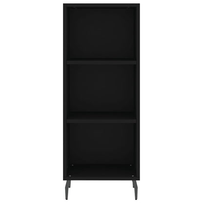 Příborník Černý 34,5 X 32,5 X 90 Cm Kompozitní Dřevo