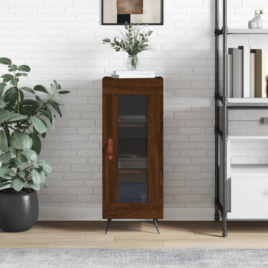 Příborník Betonově Šedý 34,5 X 34 X 90 Cm Kompozitní Dřevo