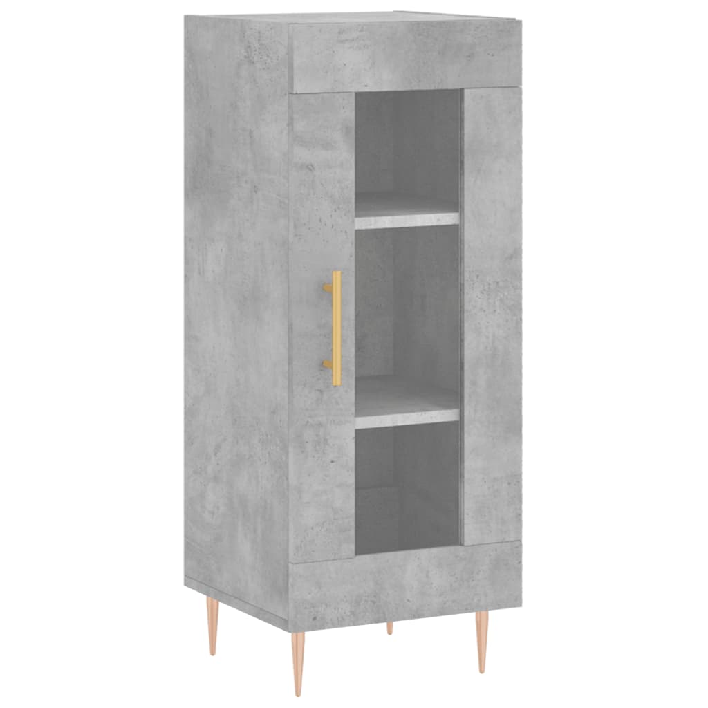 Příborník Betonově Šedý 34,5 X 34 X 90 Cm Kompozitní Dřevo