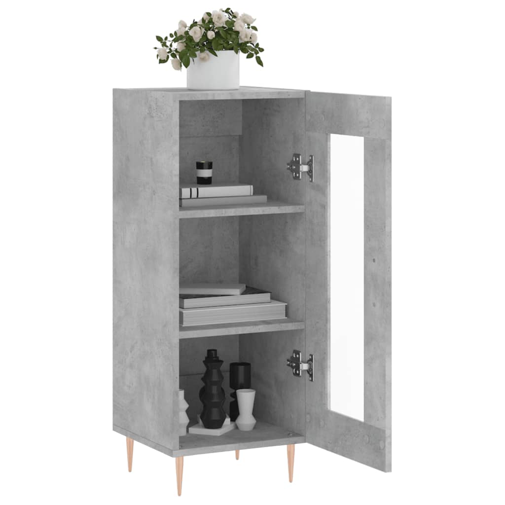 Příborník Betonově Šedý 34,5 X 34 X 90 Cm Kompozitní Dřevo