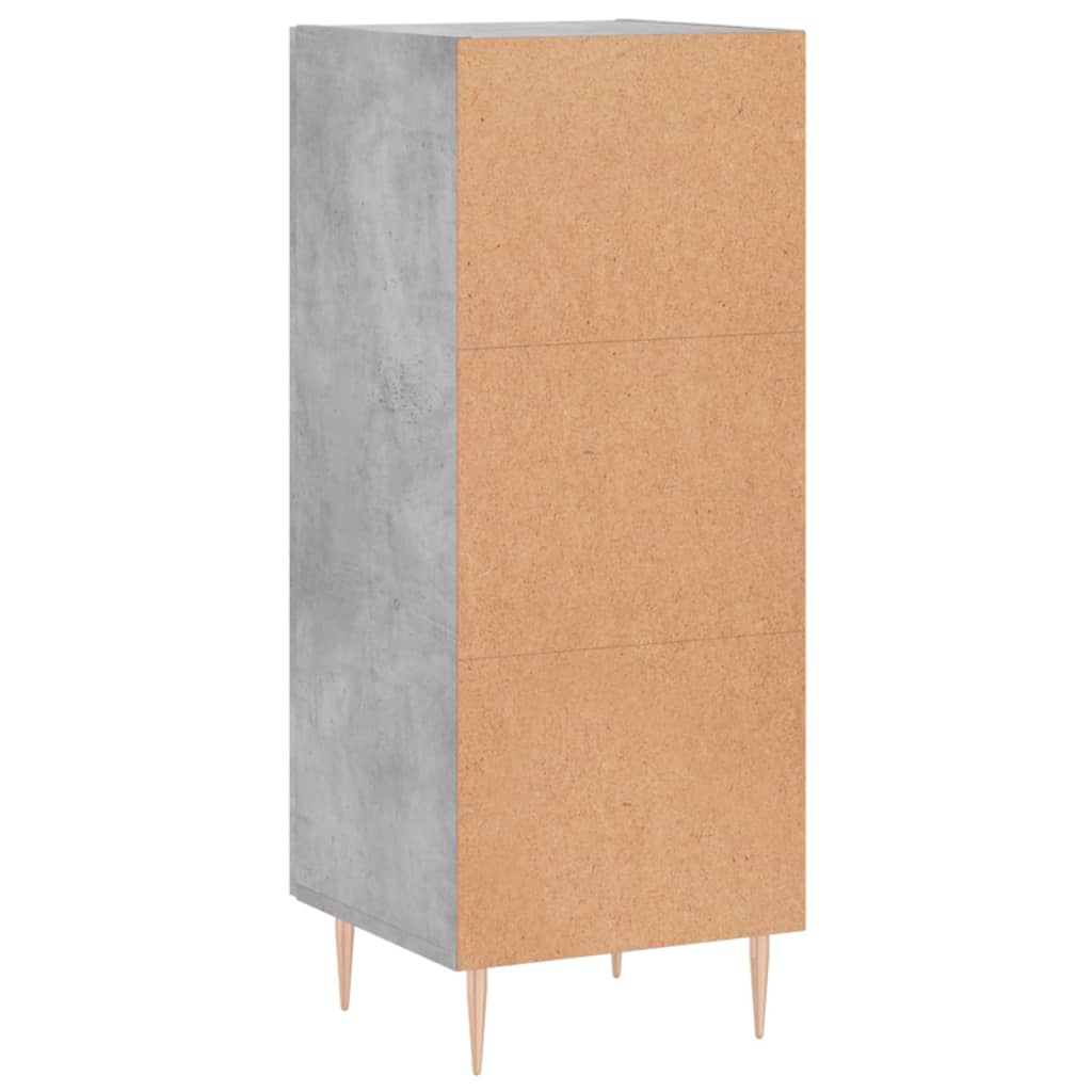 Příborník Betonově Šedý 34,5 X 34 X 90 Cm Kompozitní Dřevo
