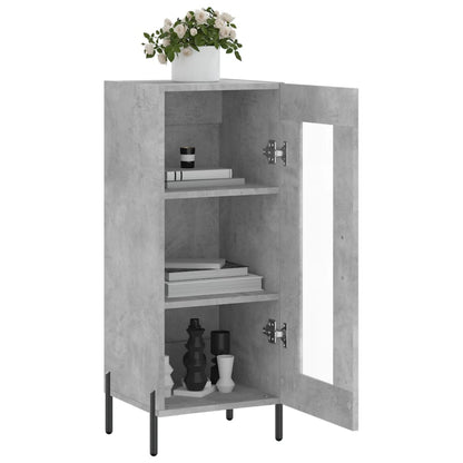 Příborník Betonově Šedý 34,5 X 34 X 90 Cm Kompozitní Dřevo