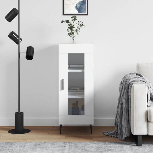 Příborník Bílý 34,5 X 34 X 90 Cm Kompozitní Dřevo