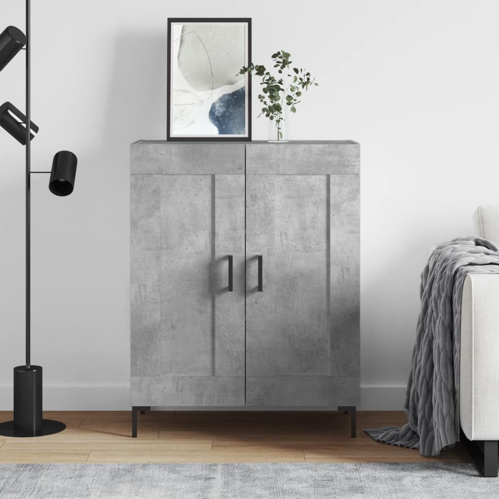 Příborník Betonově Šedý 69,5 X 34 X 90 Cm Kompozitní Dřevo