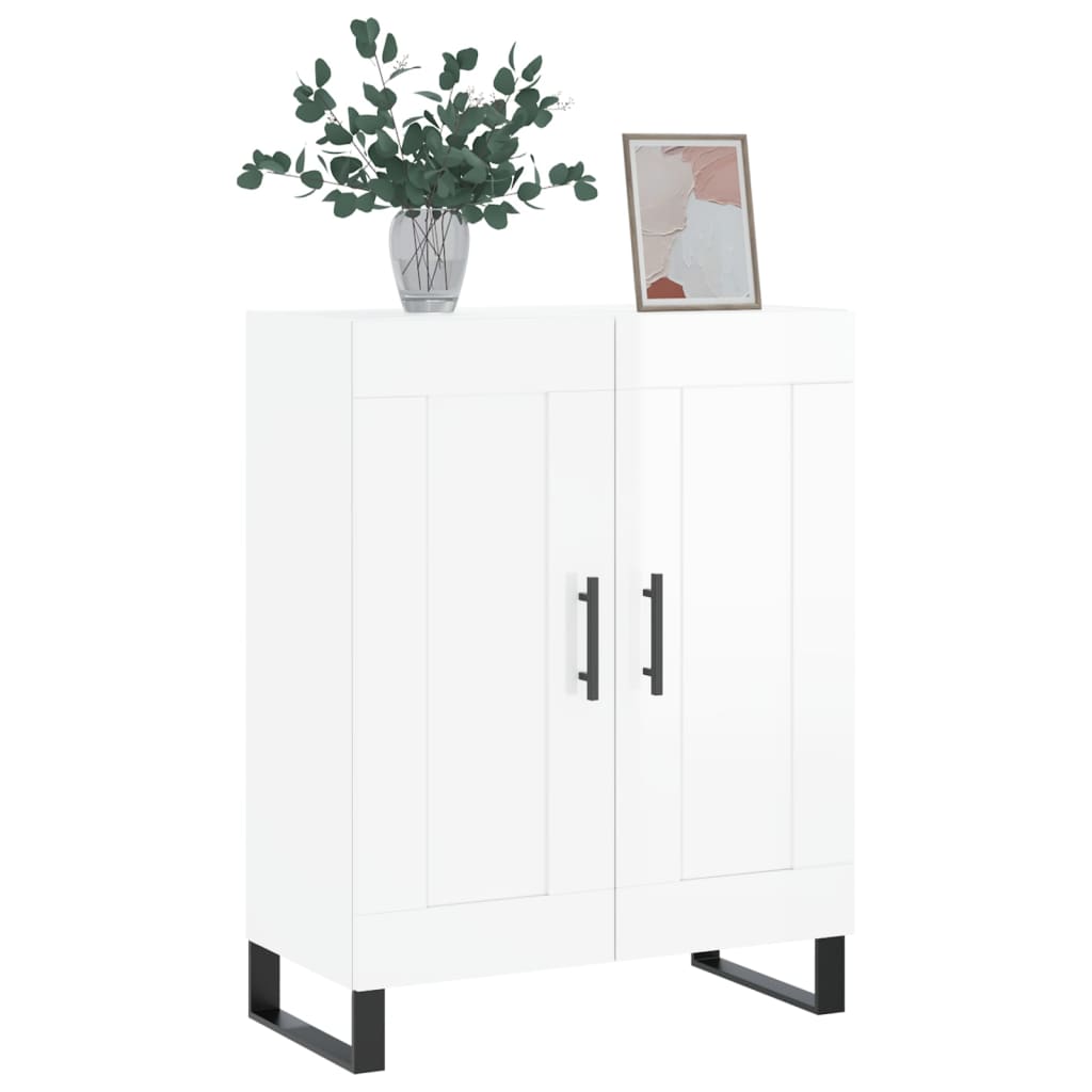 Příborník Bílý S Vysokým Leskem 69,5X34X90 Cm Kompozitní Dřevo