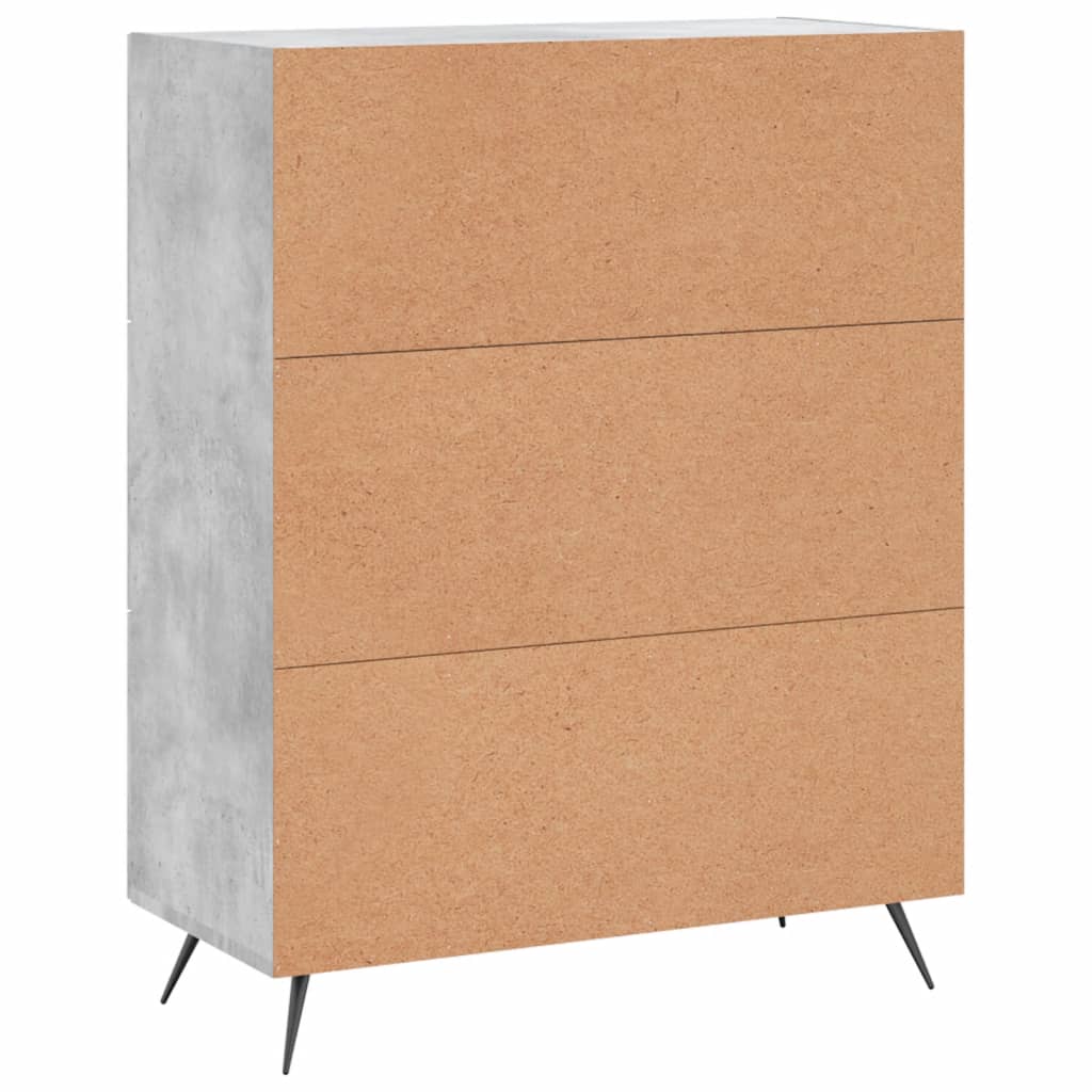 Příborník Betonově Šedý 69,5 X 34 X 90 Cm Kompozitní Dřevo
