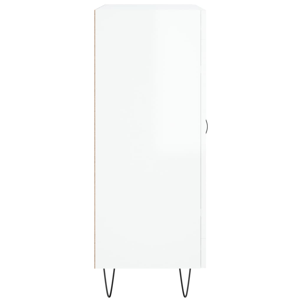 Příborník Bílý S Vysokým Leskem 69,5X34X90 Cm Kompozitní Dřevo